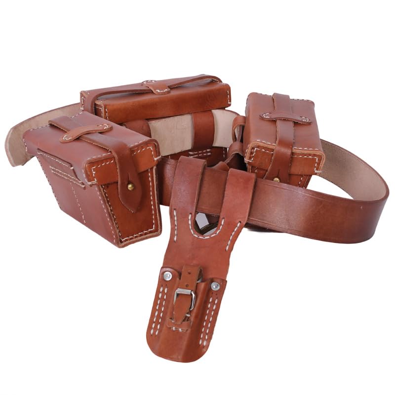 Amazon.co.jp: YMSCIKSJ 日本陸軍 三八式弾薬ポーチ、ベルト レザー
