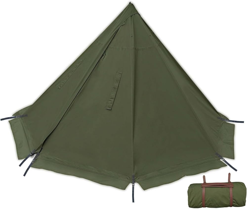 Amazon | YAJIN CRAFT 軍幕テント グリーン色 ワンポールテント ポリ