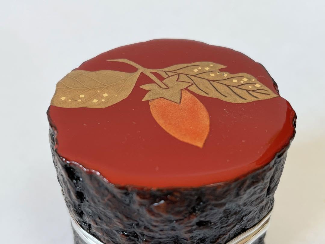 Amazon.co.jp: 塗師 中村宗悦 玄々斎好写 筆柿香合 共箱 柿香合 茶道具