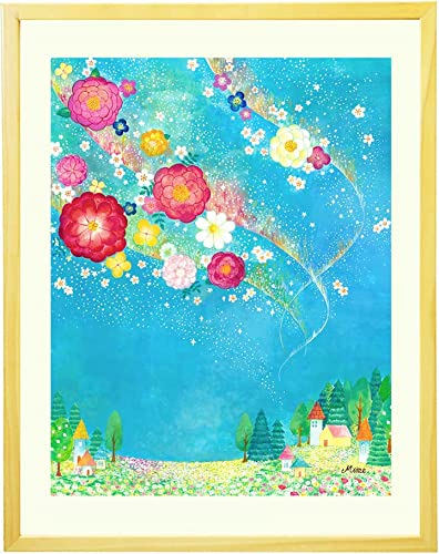Amazon.co.jp: 絵画 インテリア 絵 幸せアート 「花のオーロラ」(M