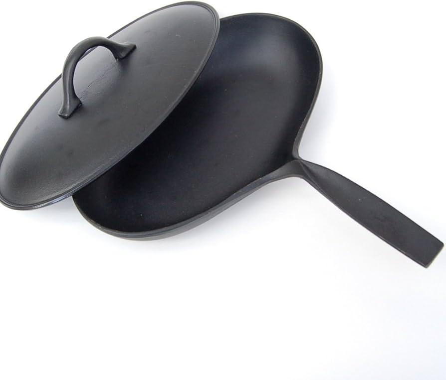 Amazon | 小笠原陸兆デザイン 南部鉄器 蓋付きフィッシュパン | 小笠原