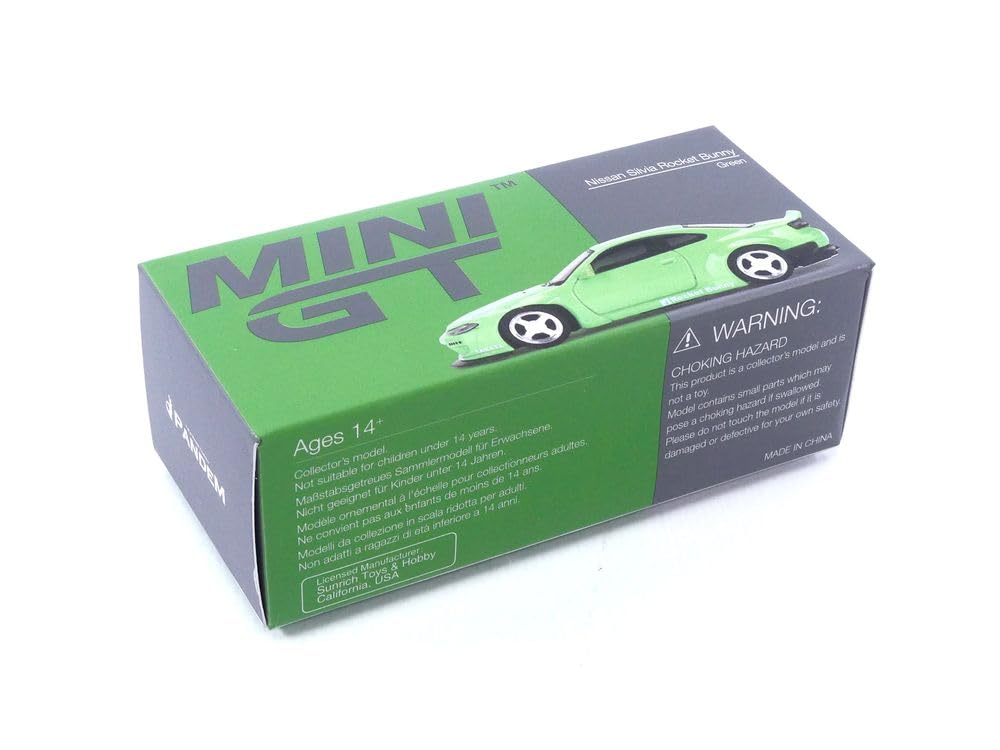 Amazon | MINI GT 1/64 Pandem ニッサン シルビア (S15) グリーン (右
