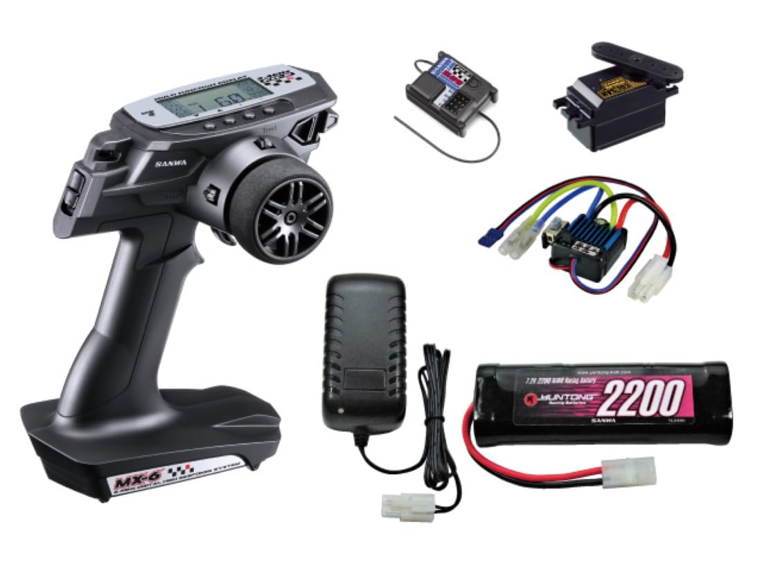Amazon | SANWA MX-6 EP START SET RX-391W/BL-SIGMA/HVS-702 電動RC