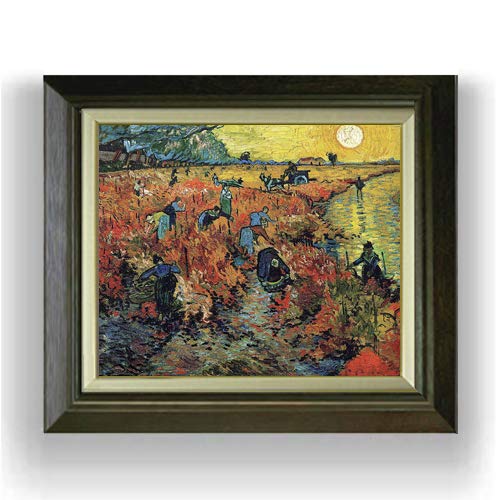 Amazon.co.jp: ゴッホ 赤い葡萄畑 F8 油絵直筆仕上げ｜ 絵画 8号 複製