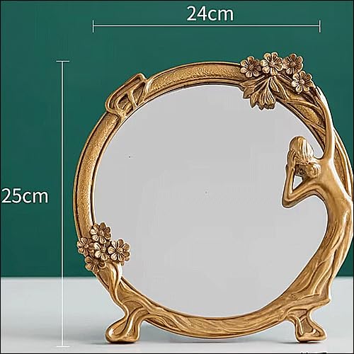 エレガントなロココ調のオーバル型スタンドミラー送料無料