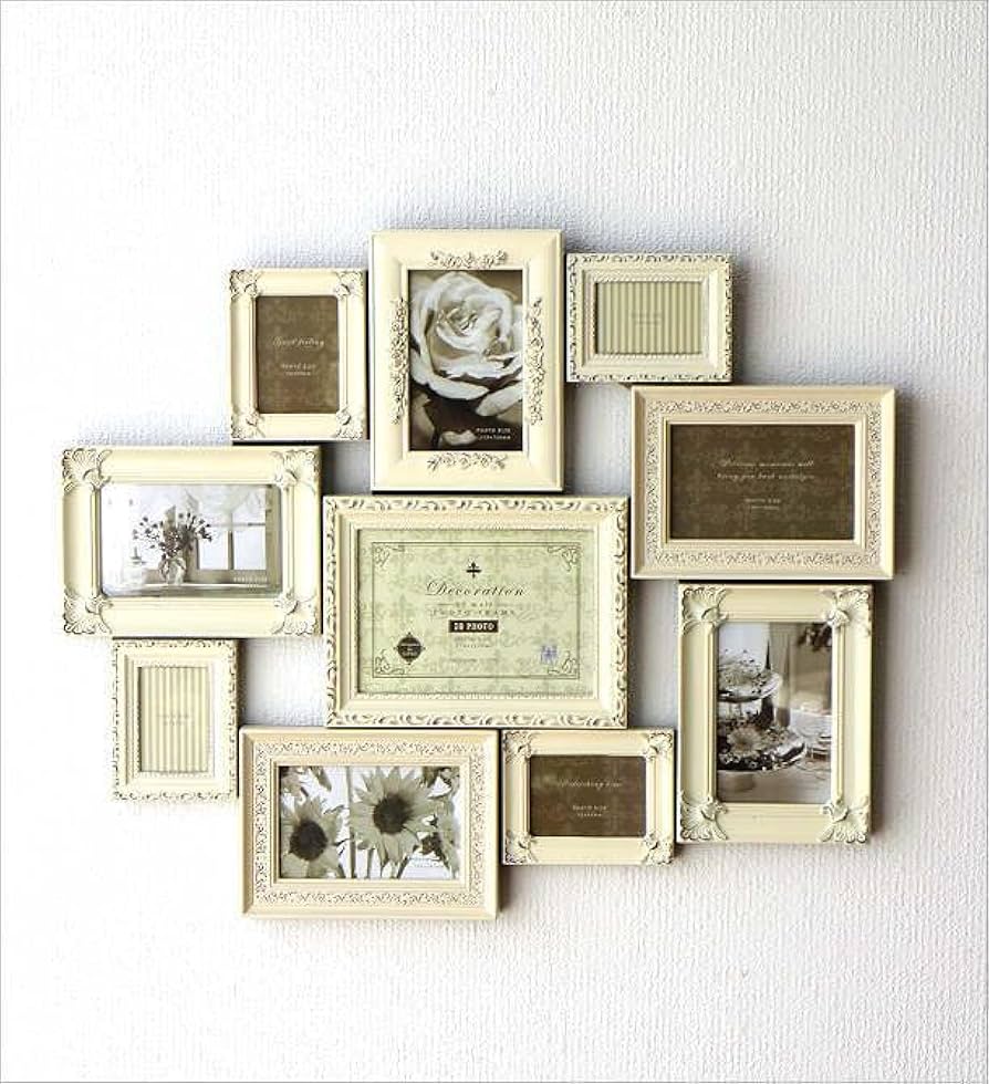 Amazon.co.jp: フォトフレーム 壁掛け 多面 おしゃれ アンティーク
