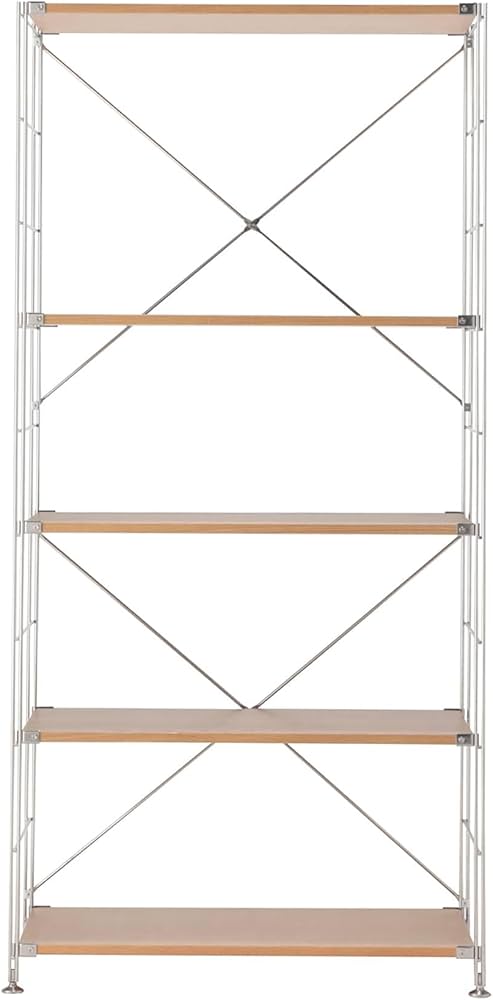 Amazon｜無印良品 ステンレスユニットシェルフ オーク材棚セット