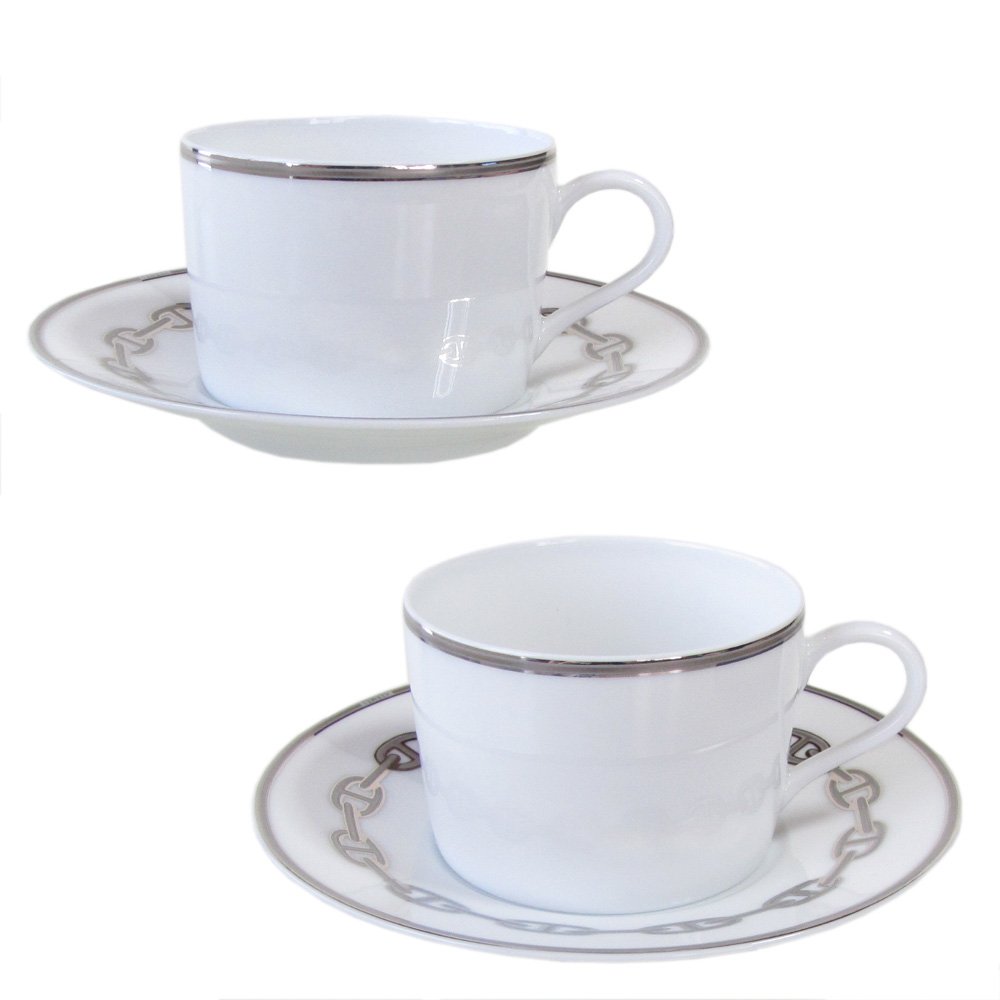 Amazon｜エルメス HERMES シェーヌダンクルプラチナ ティーカップ