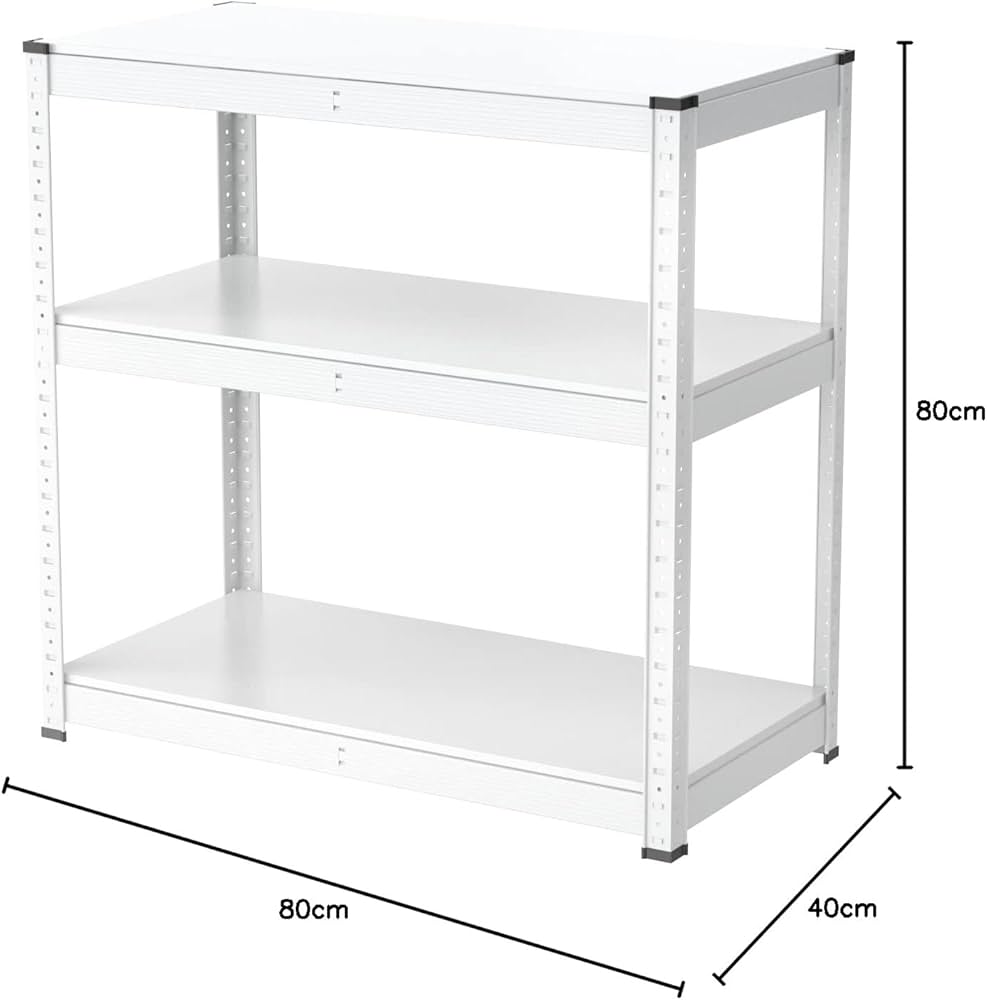 Amazon｜Umimileラック スチールラック 幅80cm 3段 耐荷重120kg/段