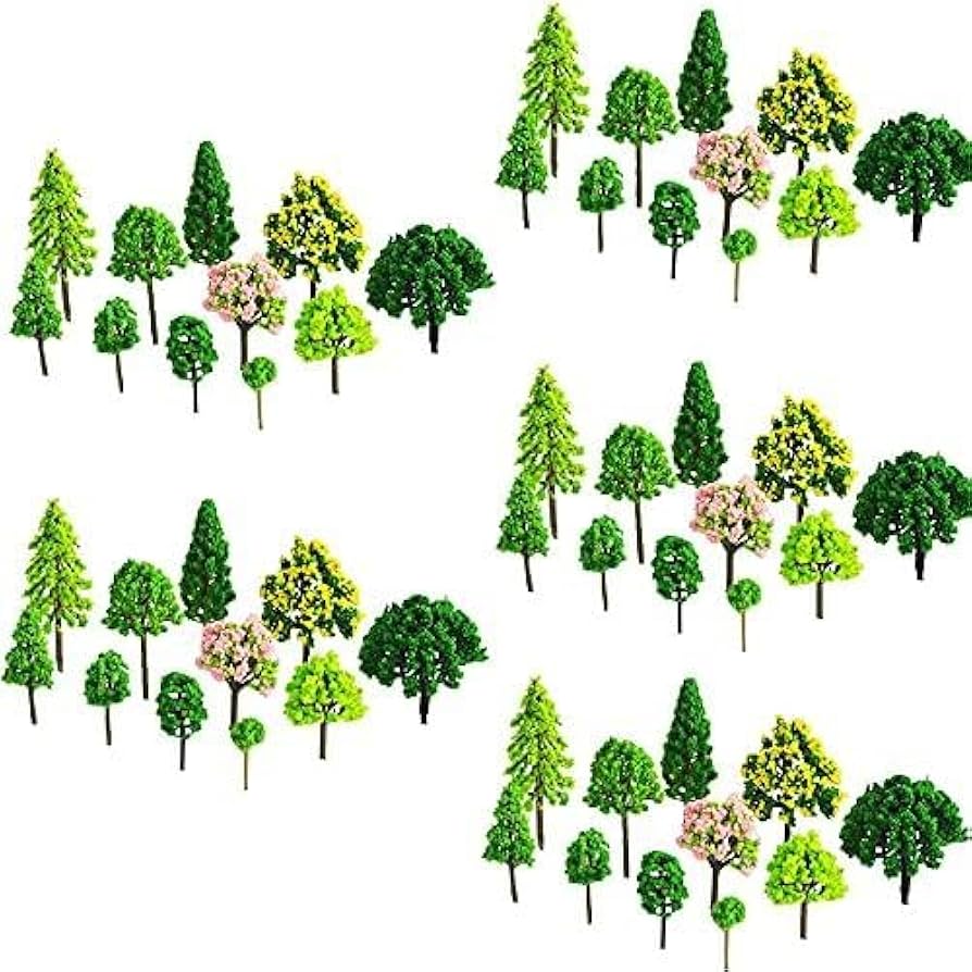 Amazon | La dream 森林 模型用樹木 55本 ジオラマ 模型 木 森 材料