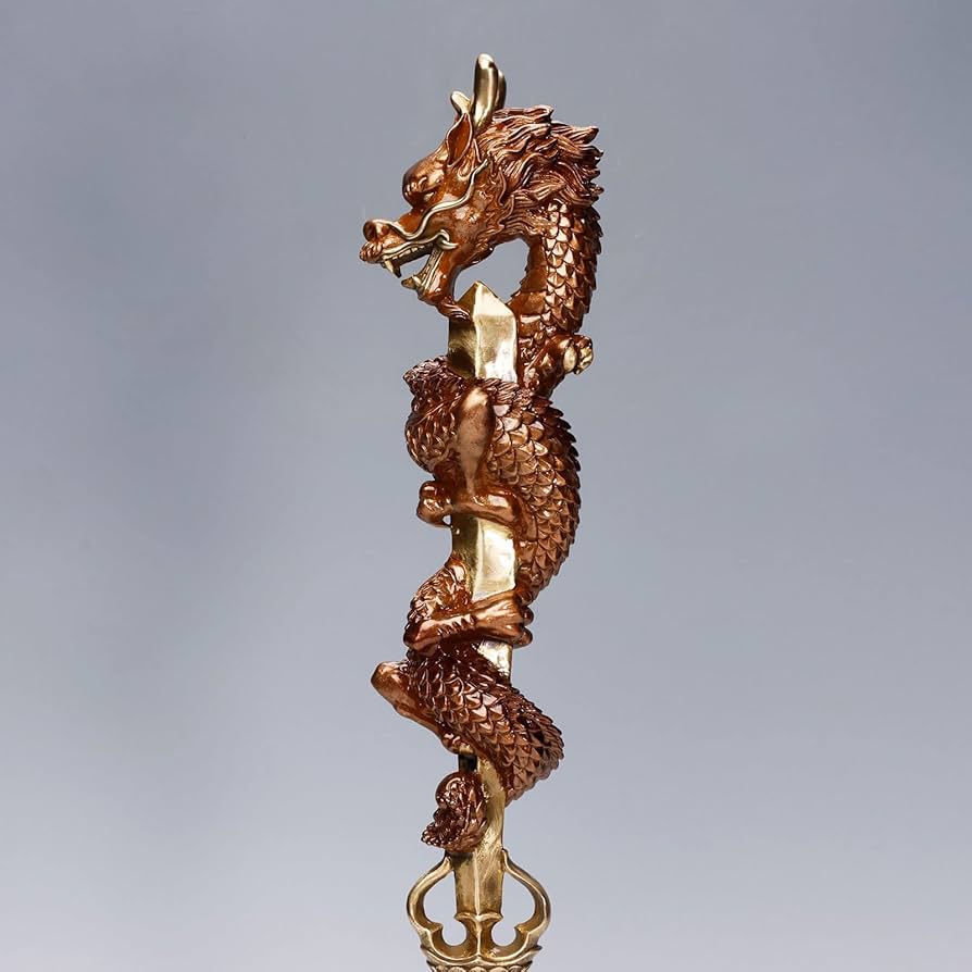 Amazon｜dsdsad 密教法具「倶利伽羅龍王」 真鍮製 倶利伽羅剣（総高