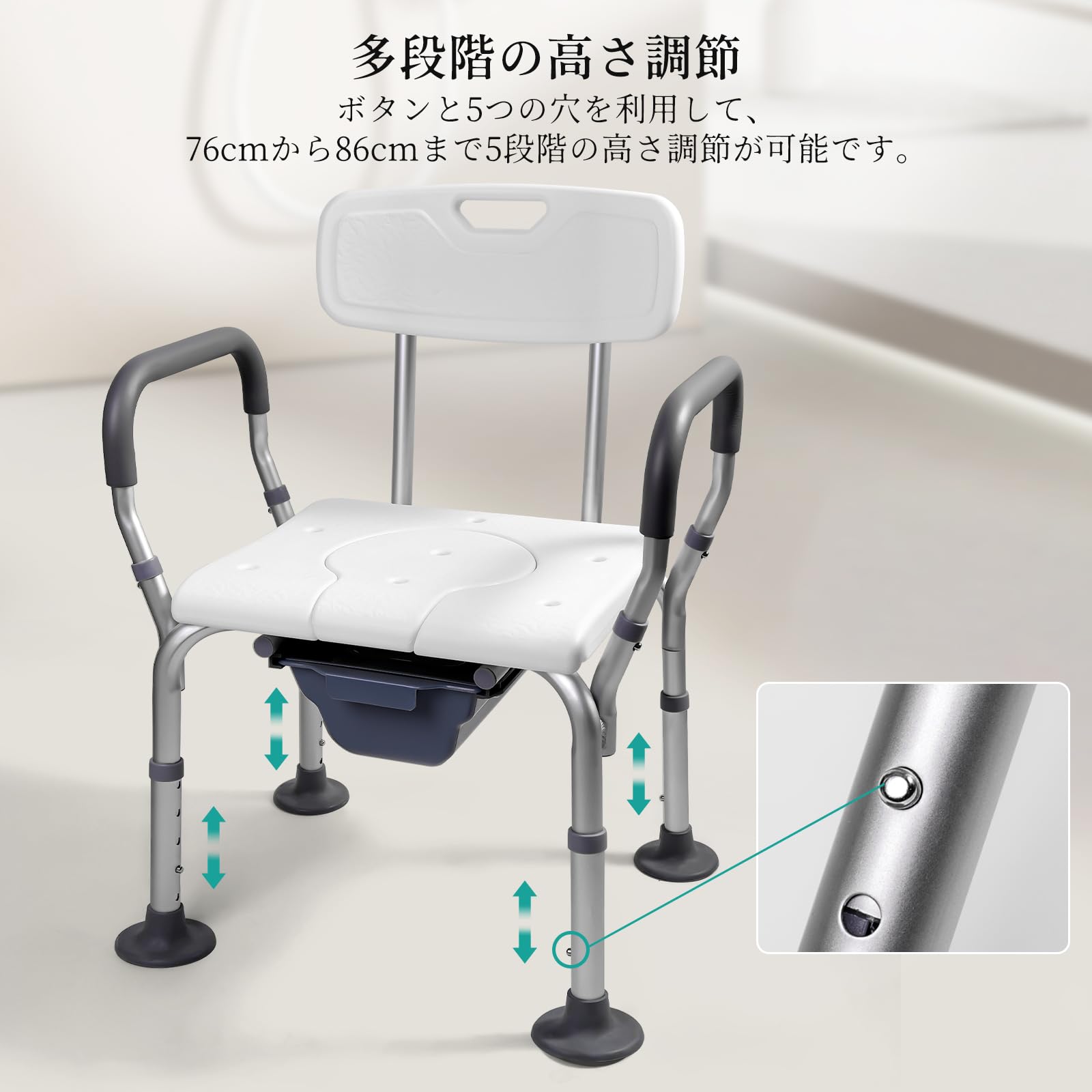 Amazon | lefeke ポータブルトイレ 介護用 簡易トイレ 折り畳み 便器