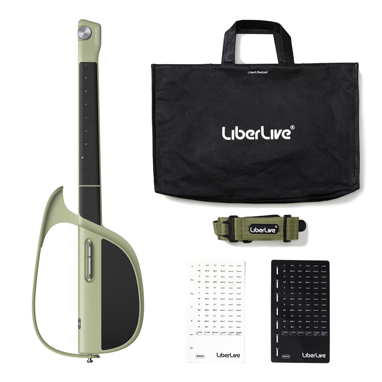 Amazon.com: LiberLive C1 Stringless Smart Guitar (Green), with