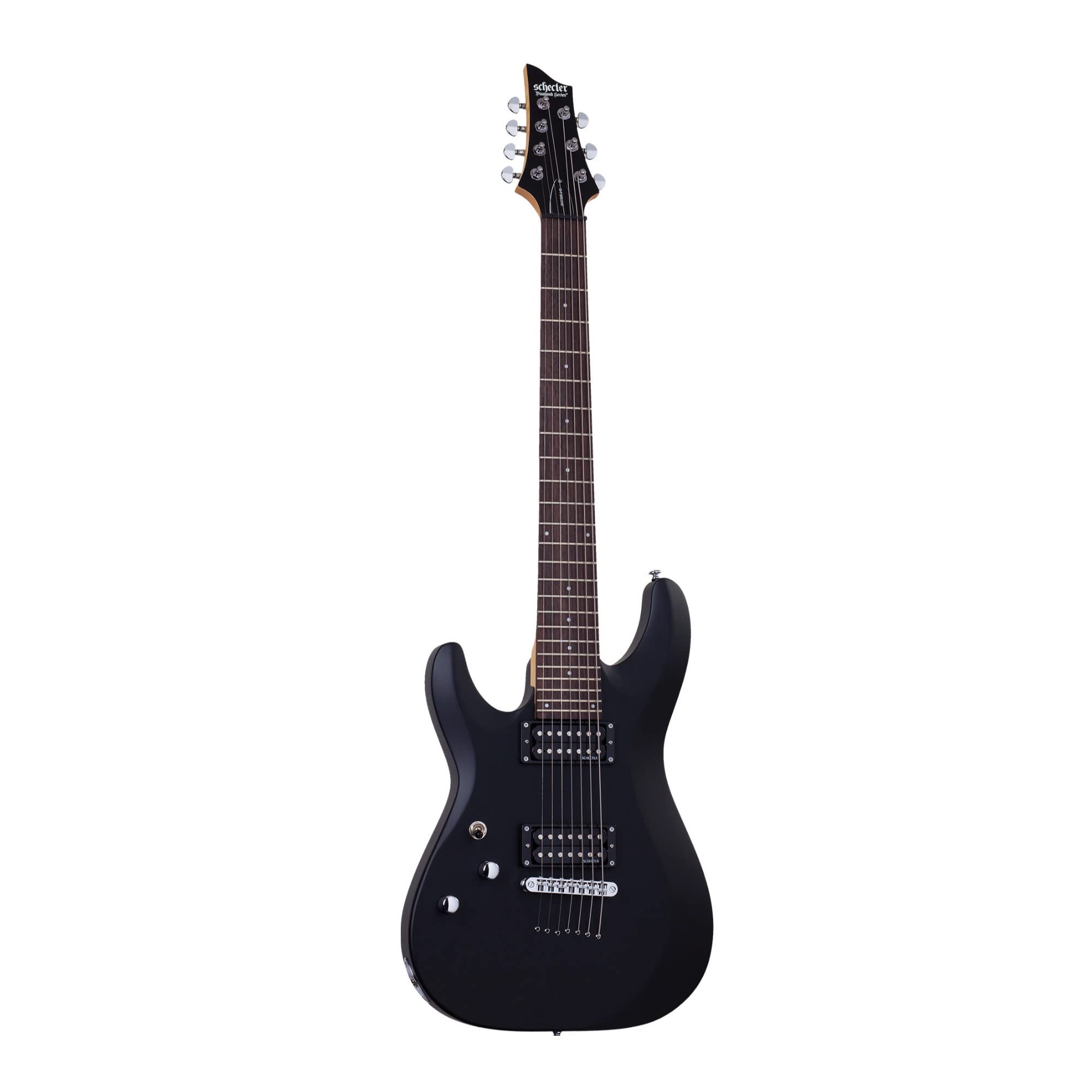 Amazon.com: Schecter C-7 DELUXE LH Satin Black 7-String Solid-Body