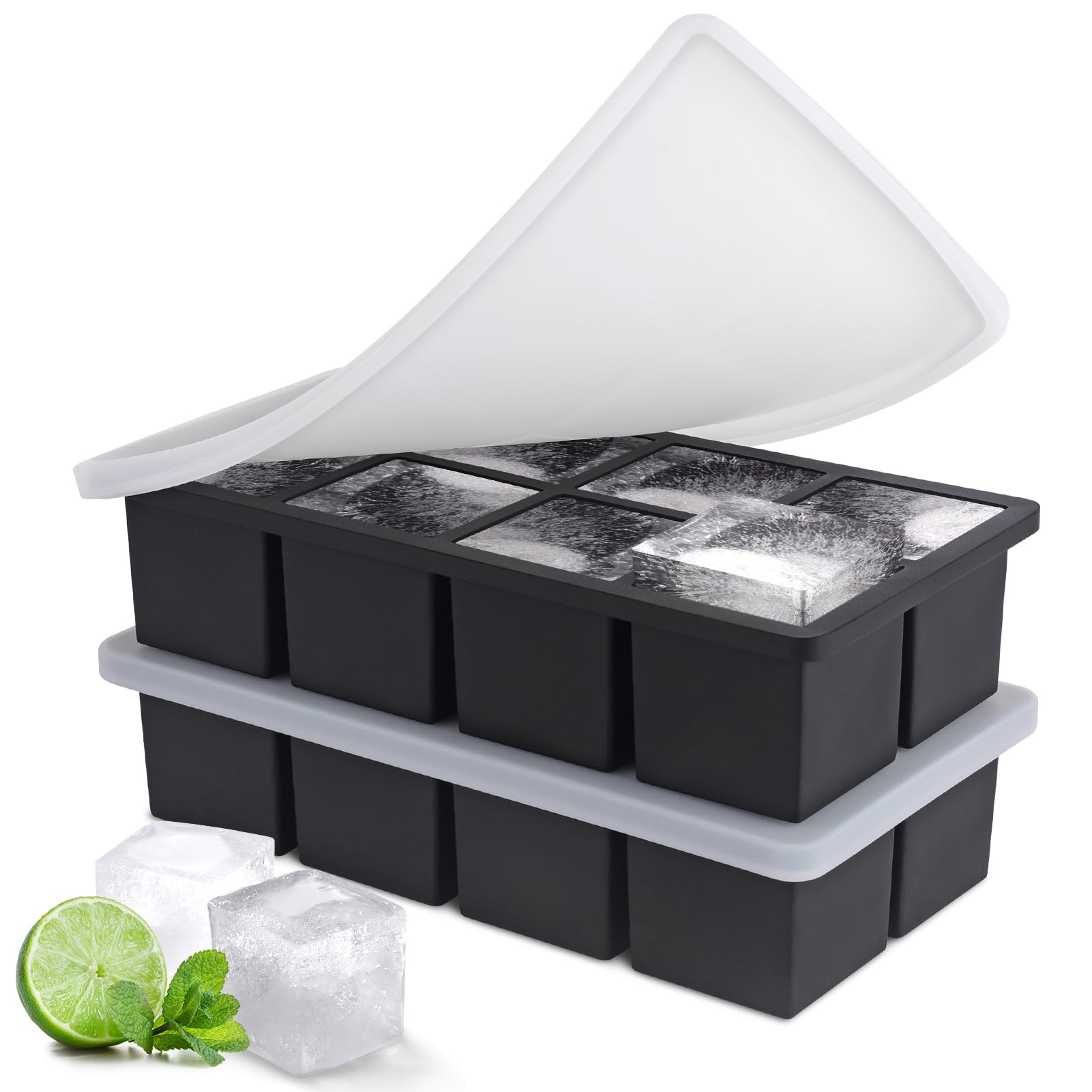 Amazon.com: Ice Cube Tray, SLGOL Ice Trays for Freezer with Lid