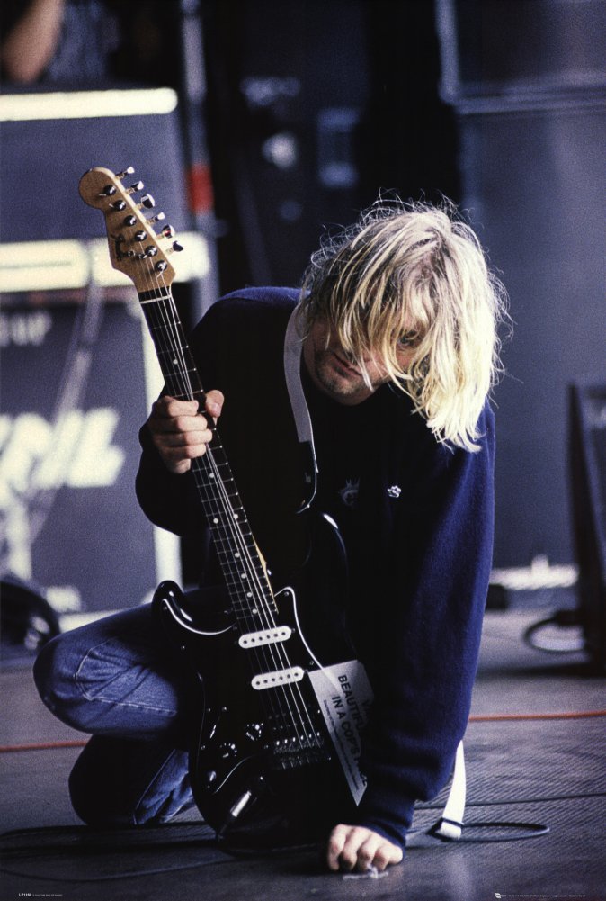 Amazon.com: Kurt Cobain Poster 24 x 36in: Posters & Prints