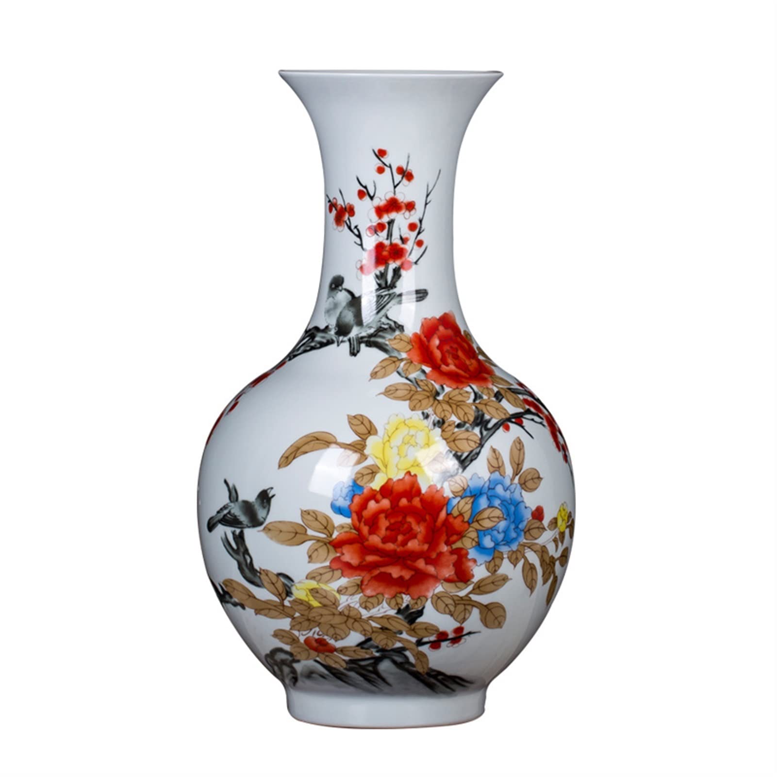 Amazon.co.jp: 花瓶 セラミック花瓶の新しい中国の手描きの磁器の花瓶