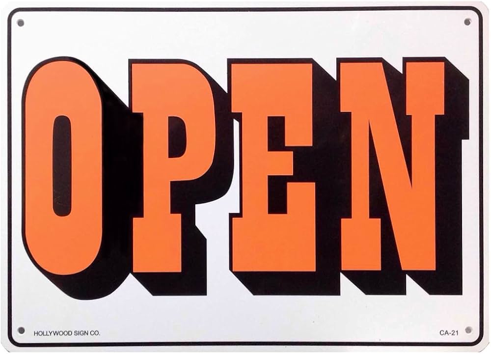 Amazon | アメリカン プラスチック サインボード OPEN/CLOSED オープン