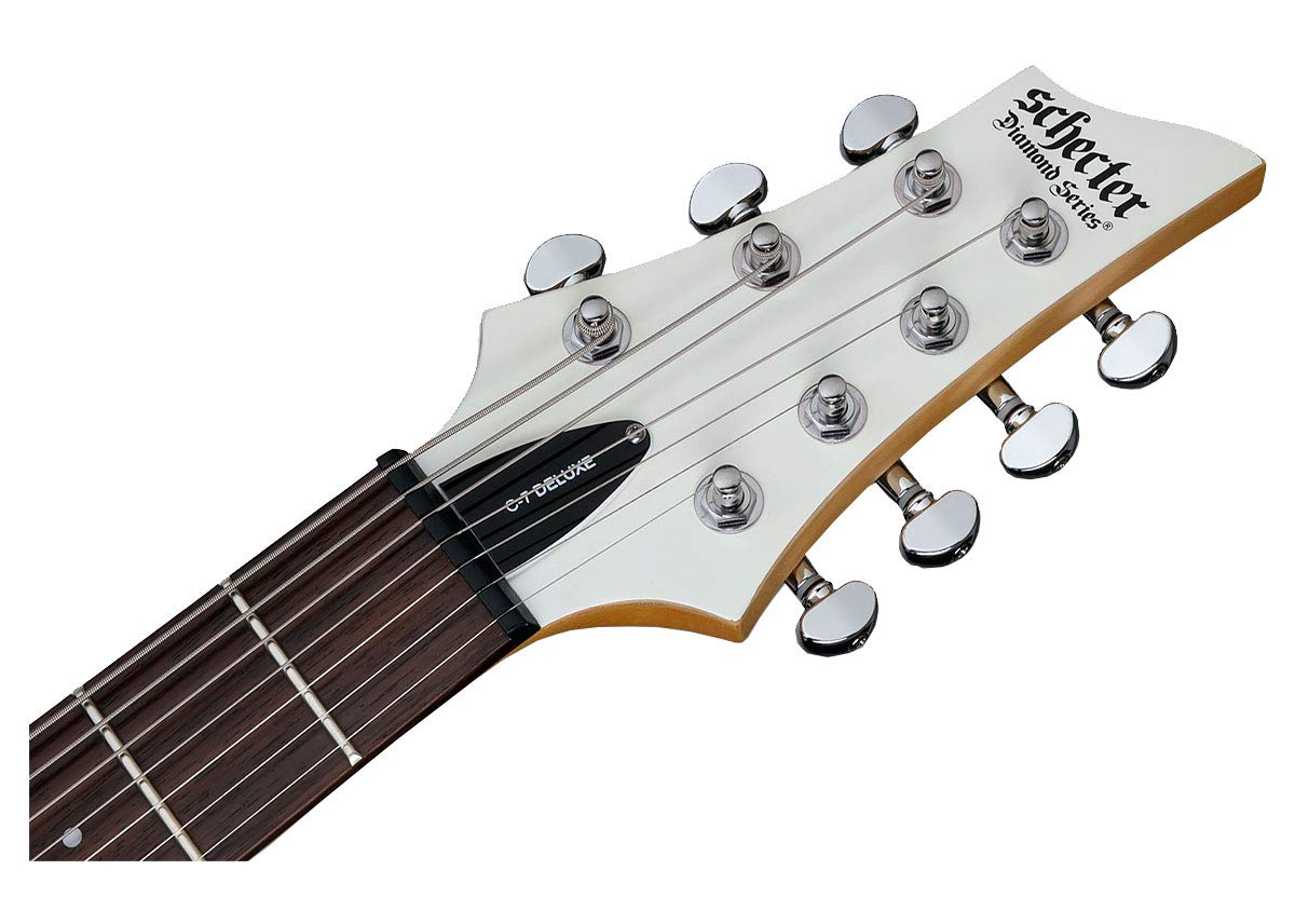 Amazon.com: Schecter C-7 DELUXE Satin White 7-String Solid-Body