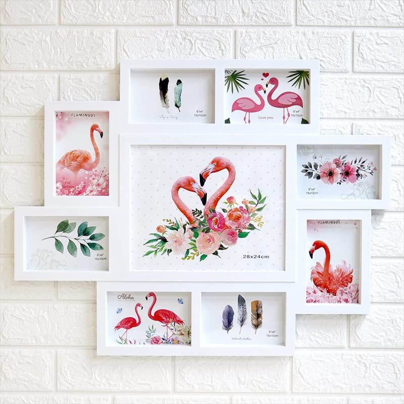 Amazon.co.jp: アウトレット フォトフレーム 壁掛け 多面 写真立て 9枚