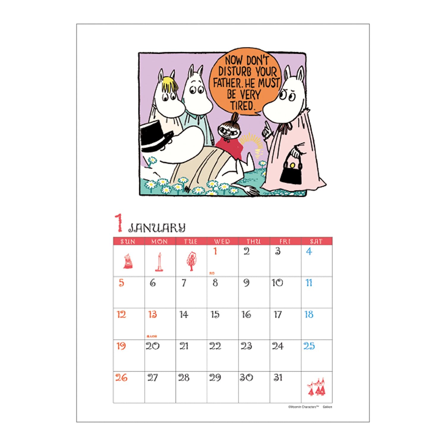 Amazon.co.jp: 学研ステイフル 2025年 カレンダー ムーミン 壁掛け