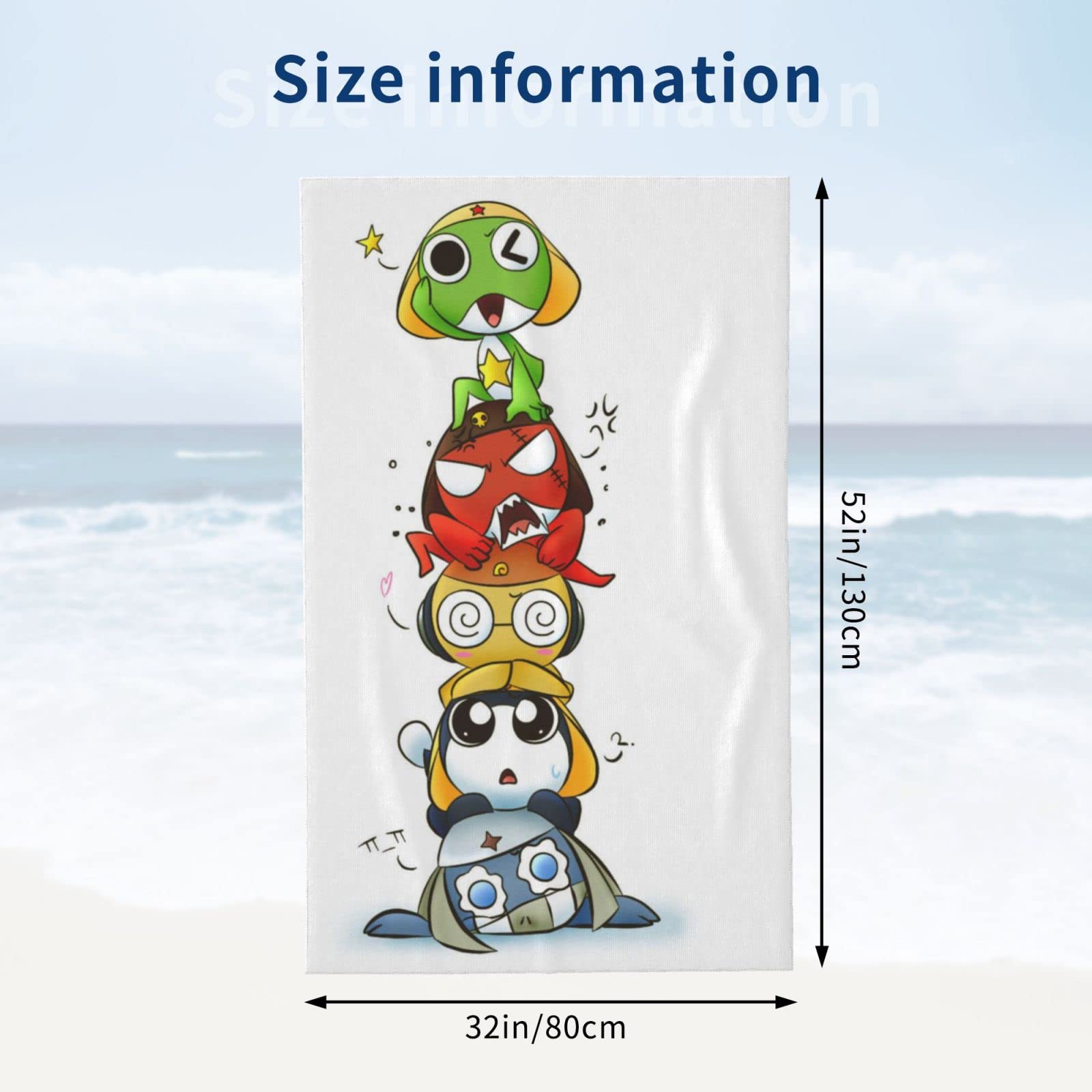 Amazon｜ケロロ軍曹 アニメ バスタオル 大判 吸水 フェイスタオル 速乾