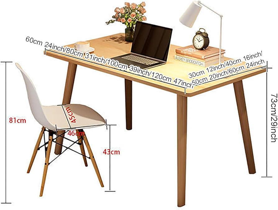 Amazon | 引き出し2つ付きコンピュータデスク、ホームオフィス用木製