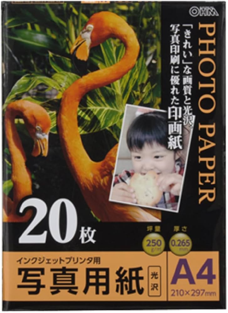 Amazon.co.jp: 写真用紙 光沢 A4版 20枚入り PA-PRC-A4/20 : 文房具