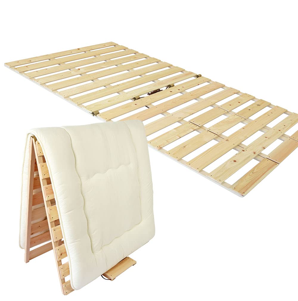 Amazon｜【国産ひのき製 安心の国産品】 布団干し機能付きスノコベッド