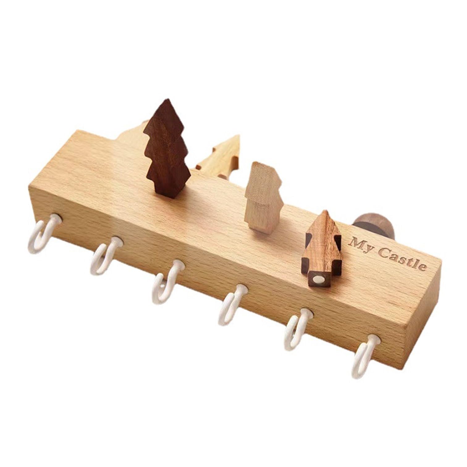 Amazon.co.jp: EXDUCT 壁掛けフック 木製 キーフック キースタンド 鍵