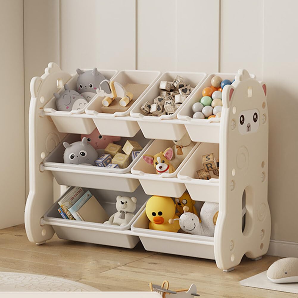 Amazon.co.jp: 絵本棚 プラスチック 大容量 おもちゃ箱 幅86cm 絵本