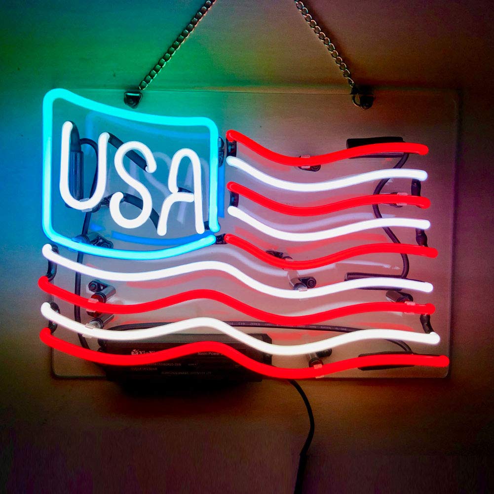 Amazon | 【USA FLAG 】ネオン看板 ネオン管 NEON SIGNs ネオンサイン