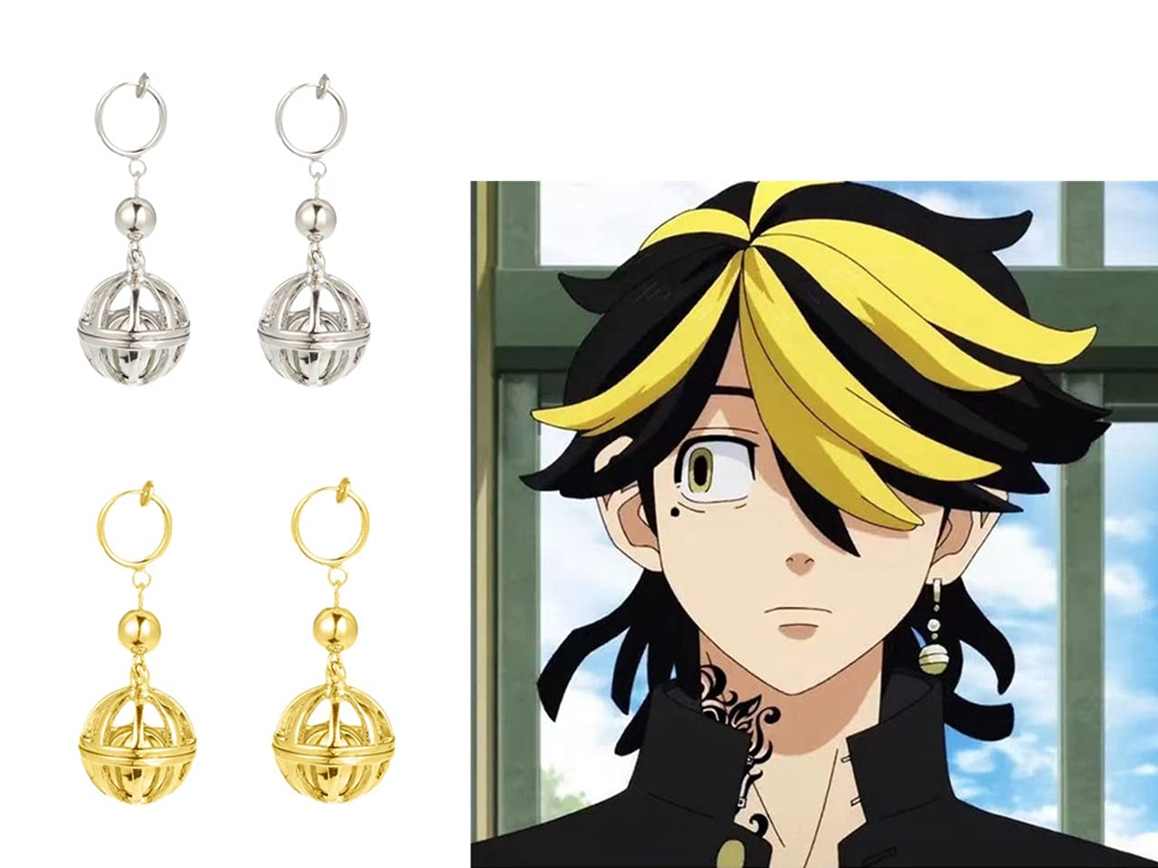 Amazon.co.jp: 東京卍リベンジャーズ 羽宮一虎 イヤリング 耳飾り 両耳