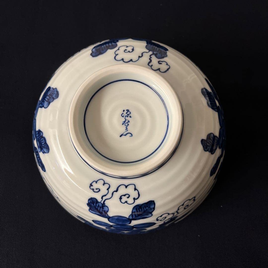 Amazon.co.jp: 源右衛門 染付葡萄絵 ぶどう 鉢 サラダボウル ボウル