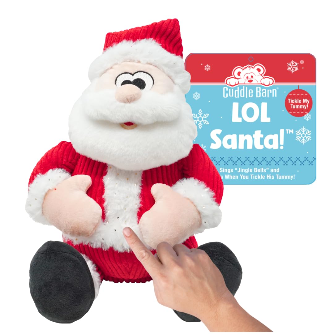 Amazon.com: Cuddle Barn - LOL Santa! Tickle My Tummy Plush