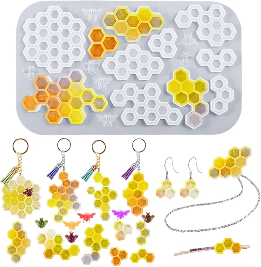 Amazon.co.jp: HyzaPhix シリコンモールド 蜂の巣型 コースター