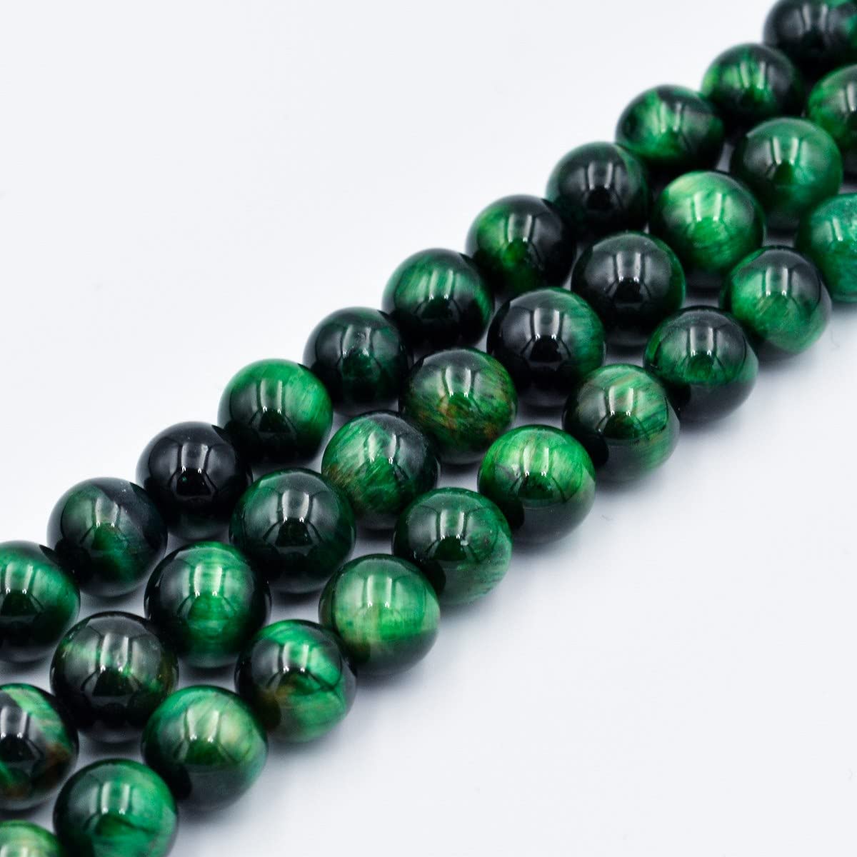 Amazon | ビーズクラブ グリーンタイガーアイ ラウンド 8mm 天然石 連