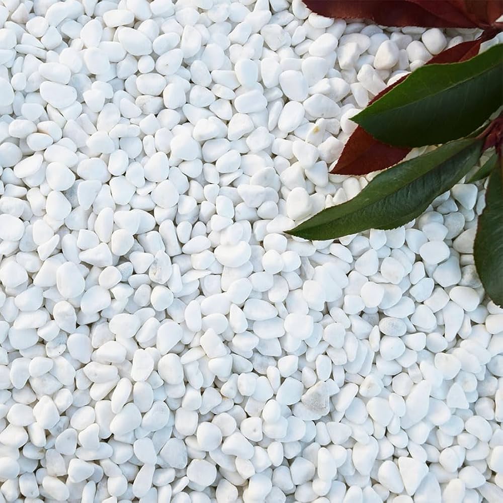 Amazon.co.jp: 高級玉砂利 2分（4mm～7mm）5kg 白玉石 砂利 砕石 玉石