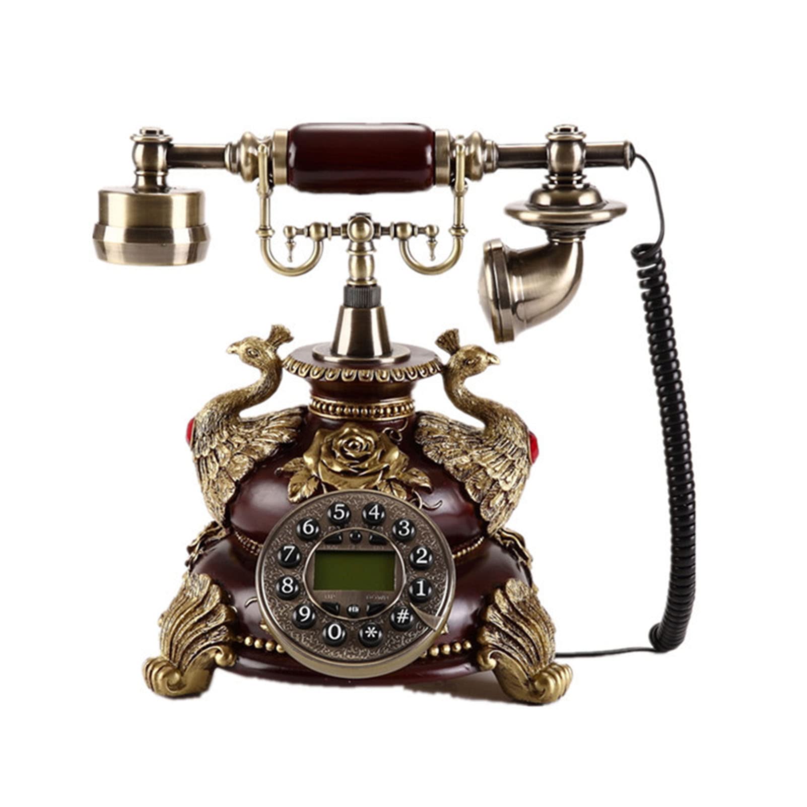 Amazon | アンティーク電話 ヴィンテージ レトロ 固定電話 受話器
