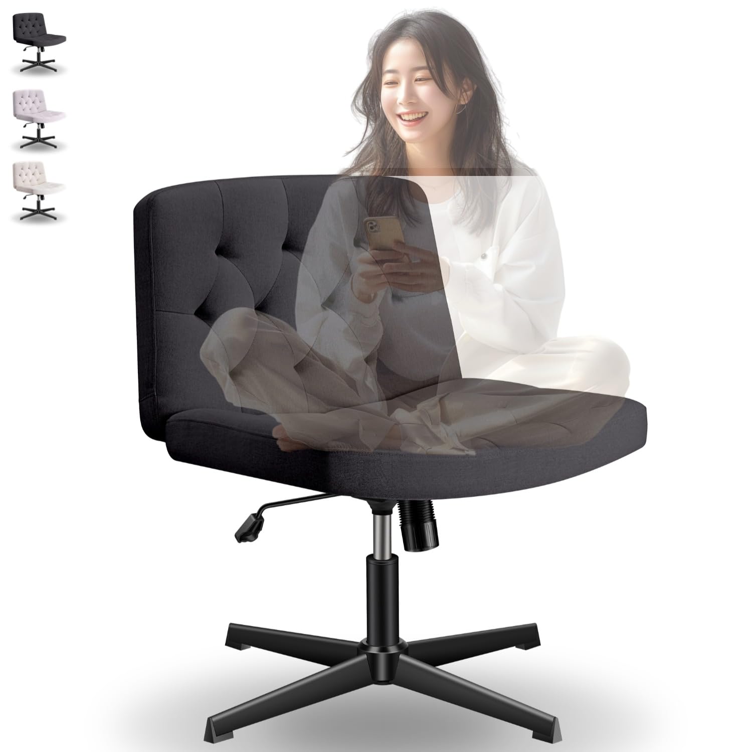 Amazon.co.jp: GiliMax デスクチェア あぐらチェア 座面 広い 幅65CM