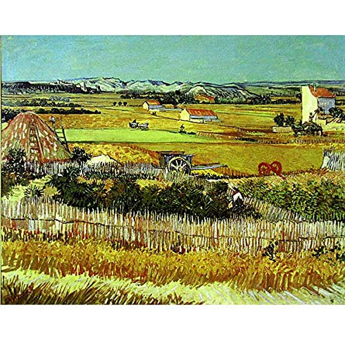 Amazon.co.jp: ゴッホ『ラ・クローの収穫』オフセット印刷 風景画 農村