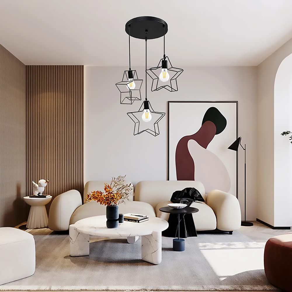 Amazon.co.jp : ペンダントライト3灯 シーリングライト星型3灯