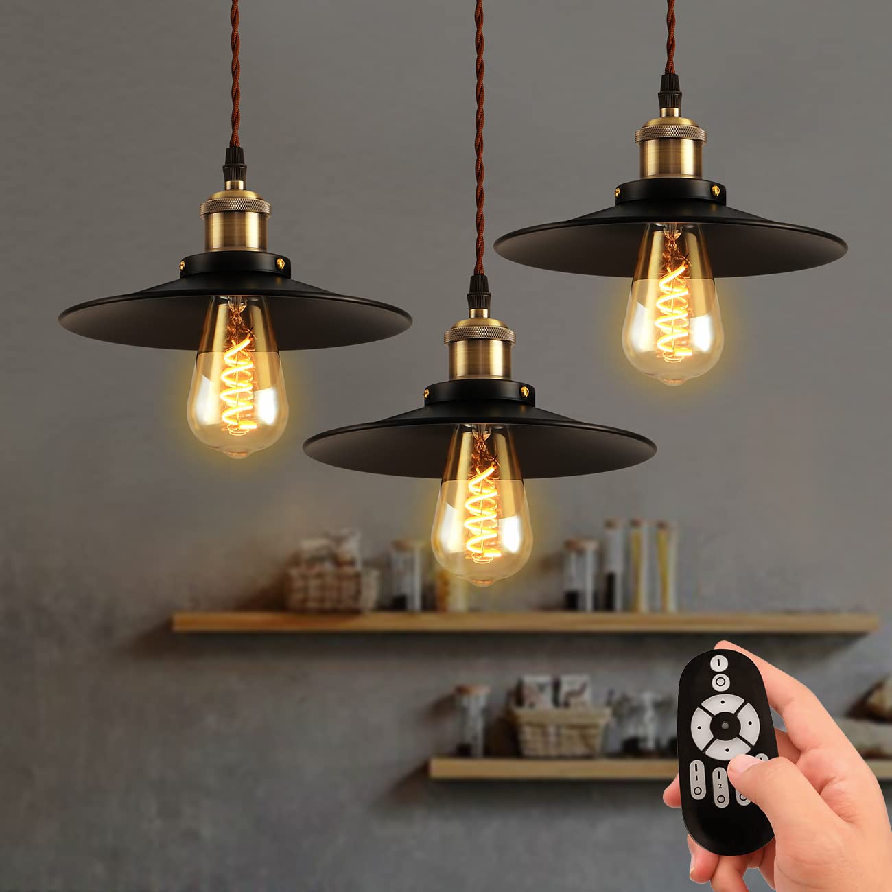 Amazon.co.jp : ANWIO ペンダントライト 3個セット ダクトレール式