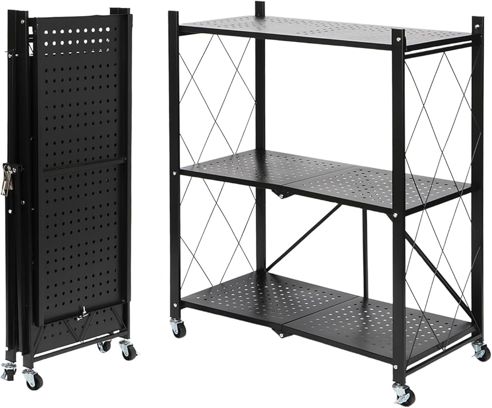 Amazon｜seacall 折り畳み メタルラック 折りたたみラック 3層 幅70CM