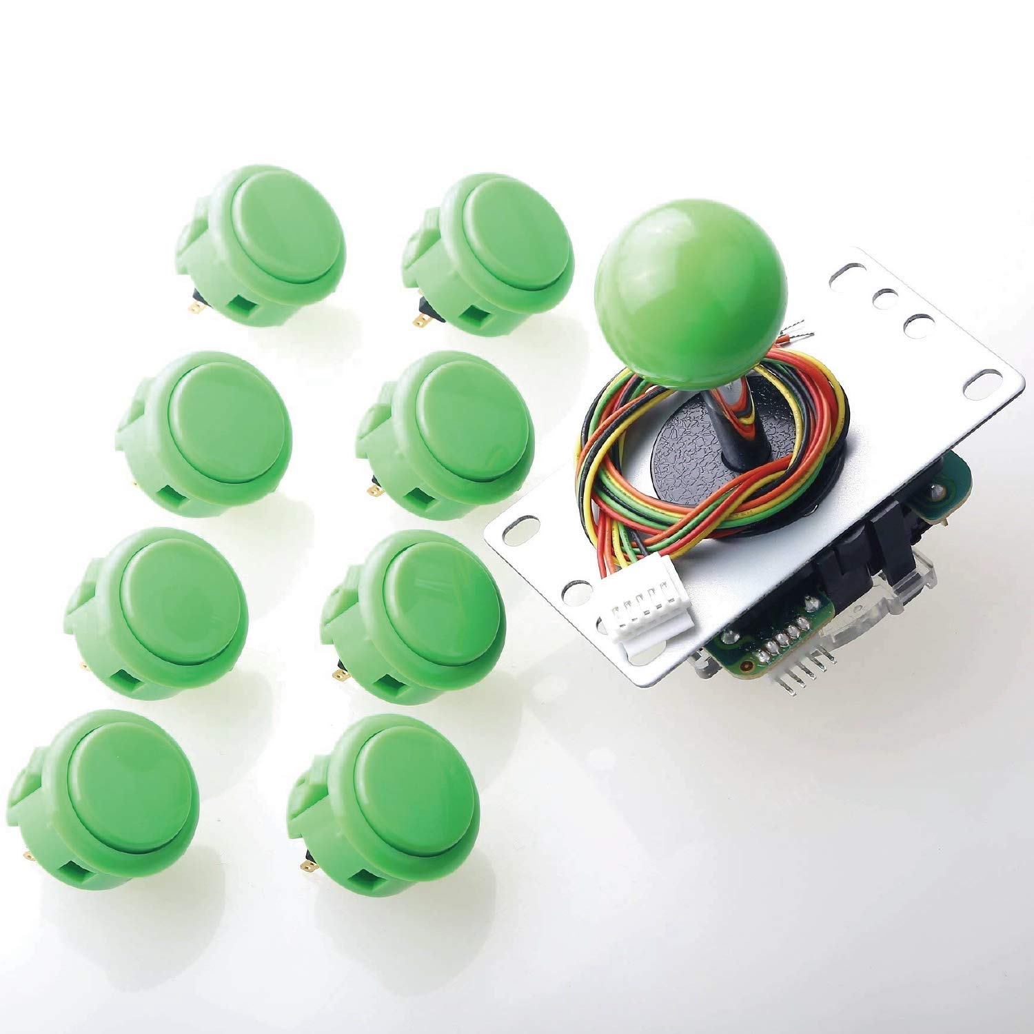 Sanwa JLF-TP-8YT Joystick + Sanwa OBSF-30 Basmalı Düğme Seti, Renk