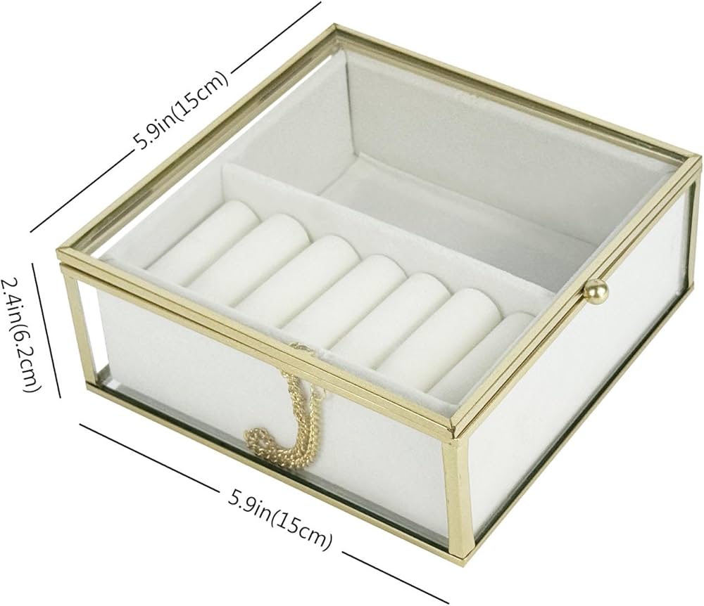 Amazon｜§Y∞YLUYNIアクセサリー収納 ガラス ジュエリー