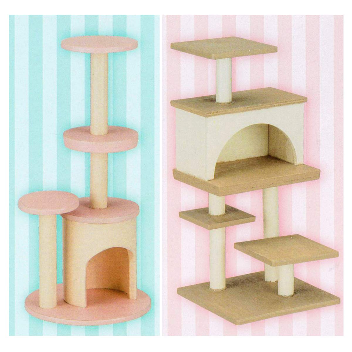 Amazon.co.jp: Miniature Planet Cat Tower 2 Types : Pet Supplies
