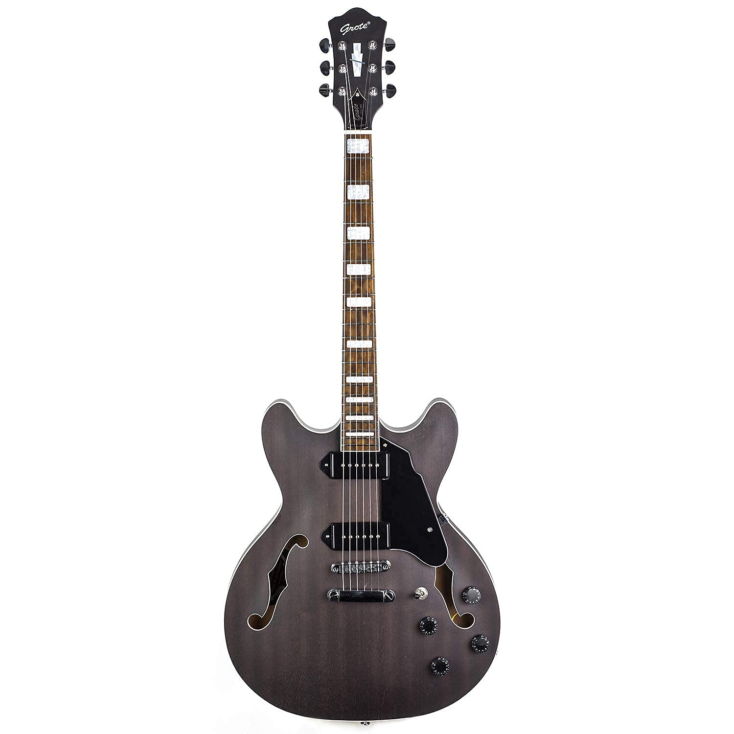 Amazon | GROTE Full Scale Electric Guitar Semi-Hollow Body Guitar