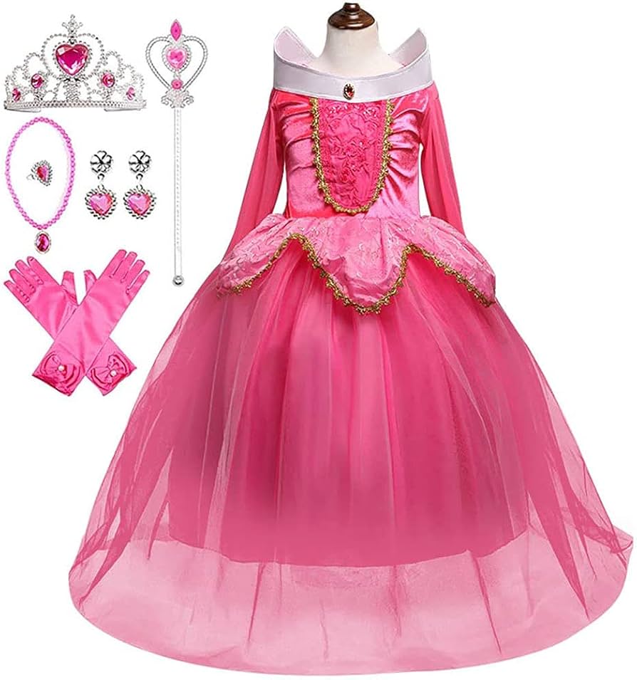 Amazon.co.jp: オーロラ姫 ドレス 子供 ドレス コスプレ シンデレ アナ