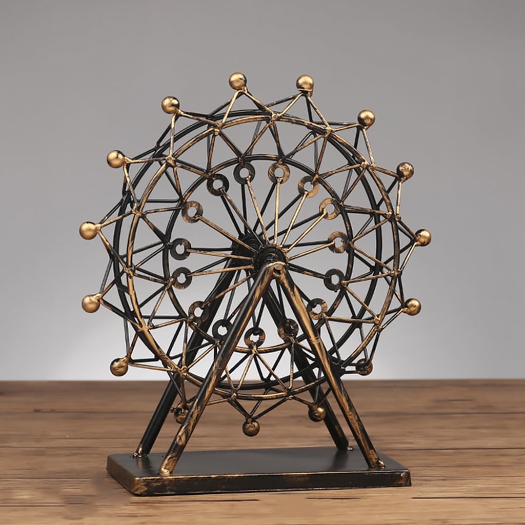 Amazon.co.jp: 観覧車 回転 レトロ 金属 置物 雑貨 オブジェ 飾り物